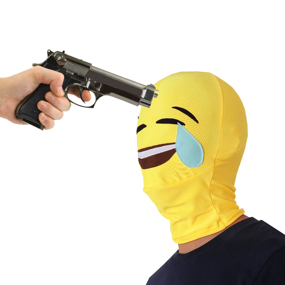 Laughing Crying Emoji Ski Mask