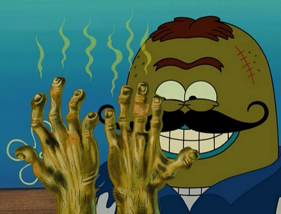 spongebob closed hands